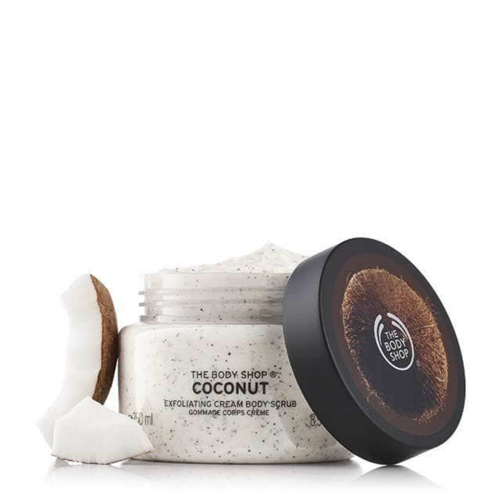 NEW!  THE BODY SHOP COCONUT EXFOLIATING BODY SCRUB